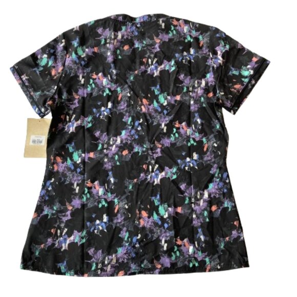 Inspira Flex Round Neck Printed Scrub Top Women's Small S Abstract IP723 NWT - Picture 5 of 5